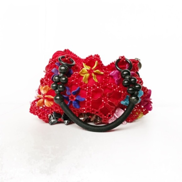 African small red beaded bag - Picture 1 of 6